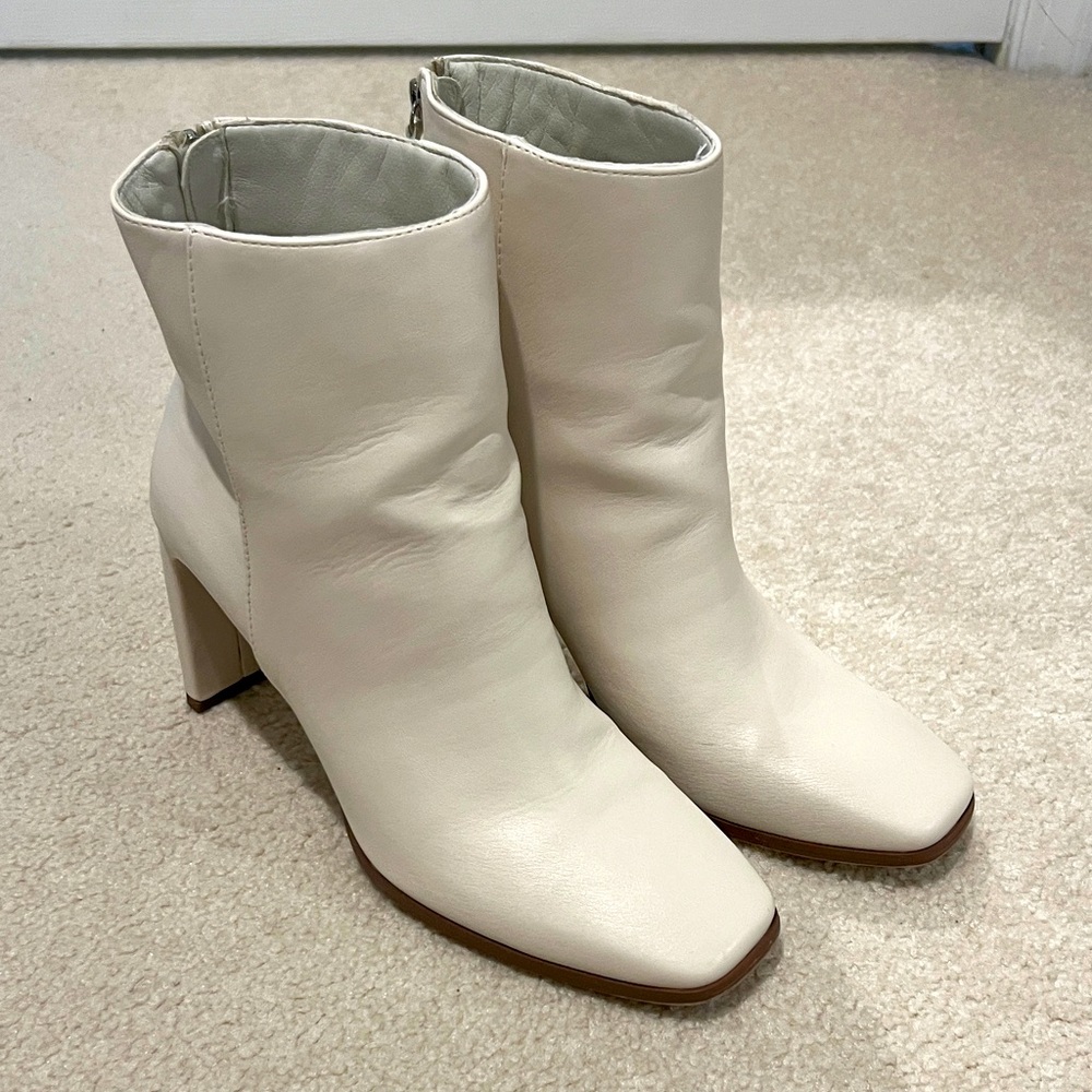 MIA Chic Cream Heeled Boots